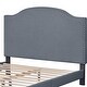 preview thumbnail 8 of 6, Madison Gray Upholstered Camelback Platform Bed - No box spring needed