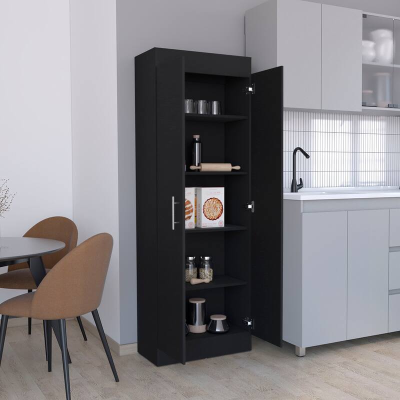 Nepal Pantry Cabinet, Space-Efficient 2-Door Design