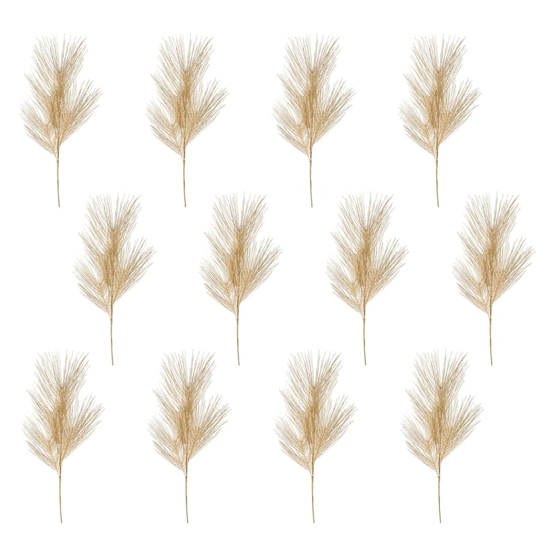 Set of 12 Gold Pine Artificial Christmas Sprays 29"
