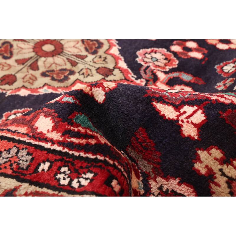 ECARPETGALLERY Hand-knotted Andelz Dark Navy Wool Rug - 4'0 x 8'0