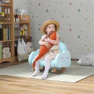 Rocking sofa for kidsr Armchair- Blue - 20.5" W x 18.25" D x 19.75" H