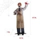 preview thumbnail 8 of 11, Haunted Hill Farm 5.6-Ft. Animatronic Zombie Carver with Movement, Sound, and Light-Up Eyes for Scary Halloween Decoration