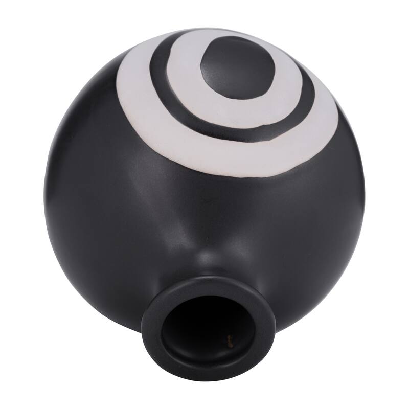 Sagebrook Home Ceramic Abstract Two Toned Modern Vase