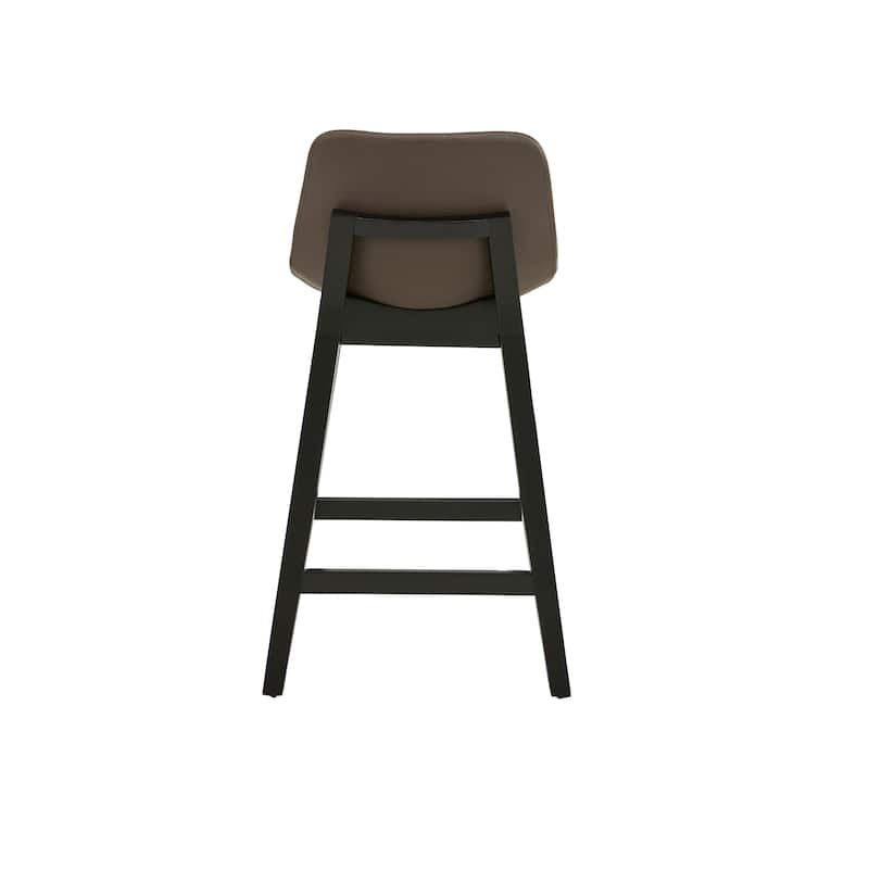 Savinhill Black Finish Vegan Leather Counter Height Chair (Set of 2) by iNSPIRE Q Modern