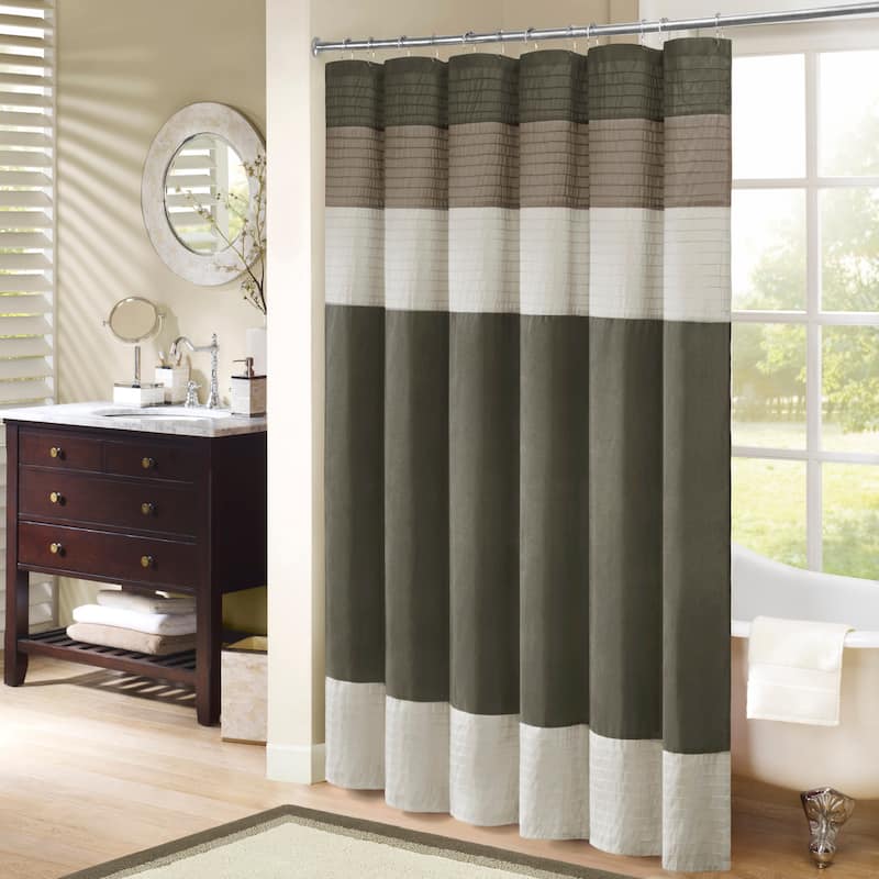 Madison Park Amherst Faux Silk Shower Curtain