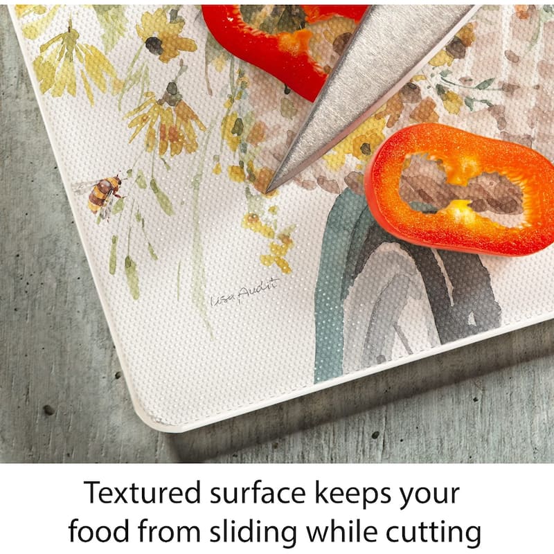 Sunflowers Forever 3mm Heat Tolerant Tempered Glass Cutting Board 10” x 8” Manufactured in the USA Dishwasher Safe