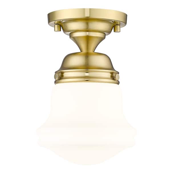 slide 2 of 10, Z-Lite 735F1 Vaughn 6" Wide Flush Mount Ceiling Fixture Luxe Gold
