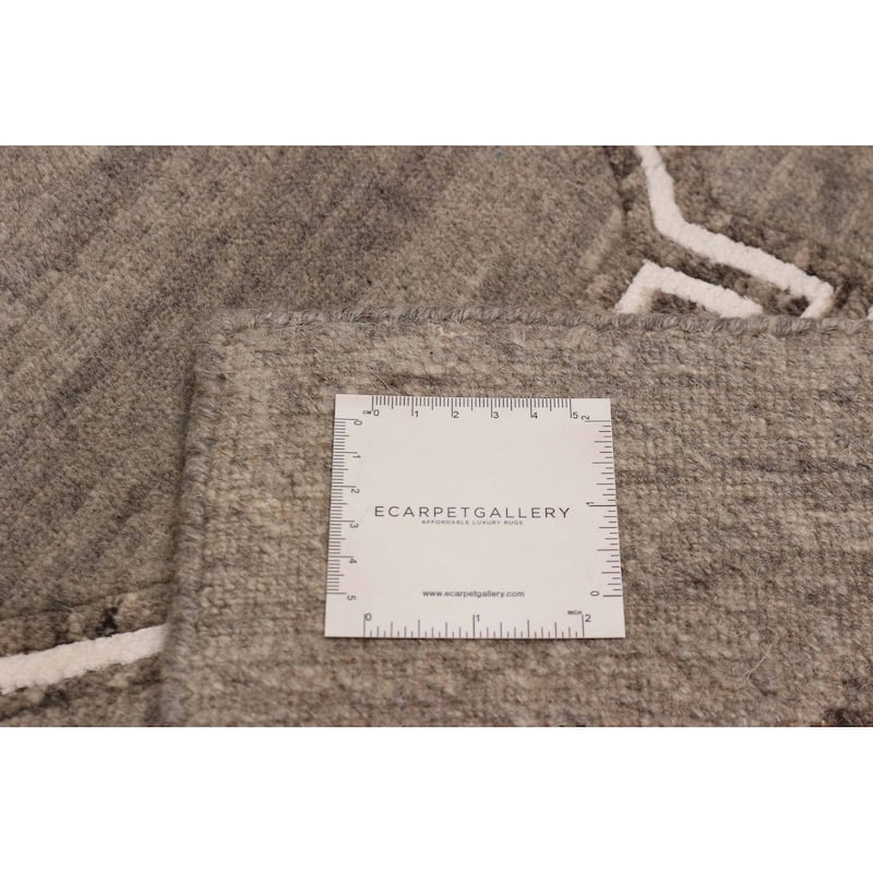 ECARPETGALLERY Hand-knotted Opulence Taupe Viscose, Wool Rug - 7'11 x 10'0