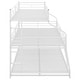 preview thumbnail 5 of 9, Space-Saving Triple Bunk Bed with Long & Short Ladders and Full-Length Guardrails