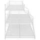 preview thumbnail 5 of 9, Twin XL/Full XL/Queen Triple Bunk Bed with Built-in Ladders and Full-Length Guardrails, Space-Saving Design, White