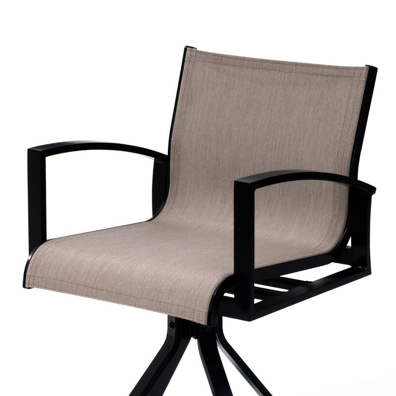 Outdoor Swivel Bar Stools Sunbrella Textilene Aluminum Patio Bar Chairs