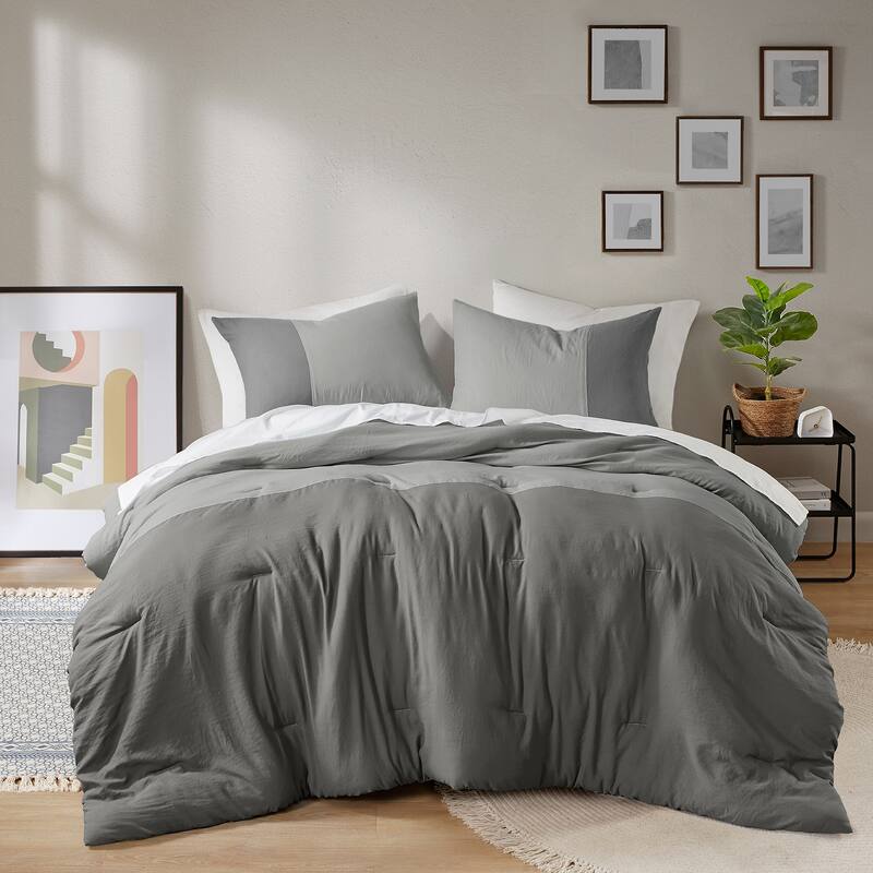 Chelsea Square Ayko Soft Washed Color Block Comforter Set