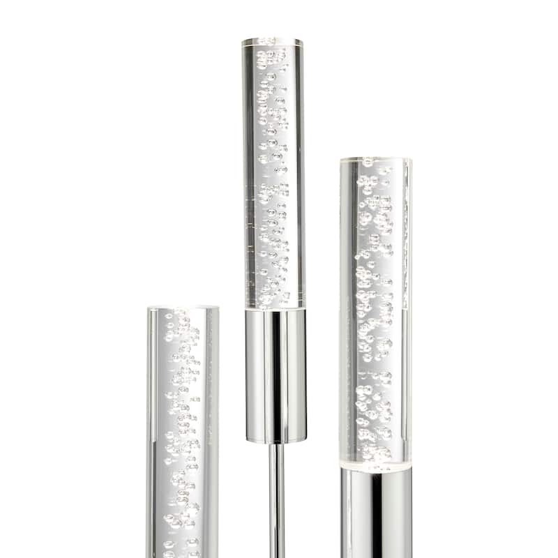 Acrylic Tubes LED Chrome Table Lamp - N/A