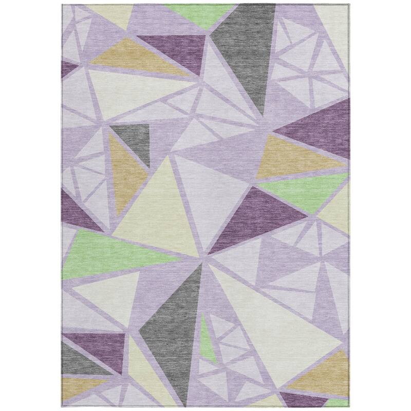 HomeRoots Geometric Transitional Rectangle Outdoor Rug