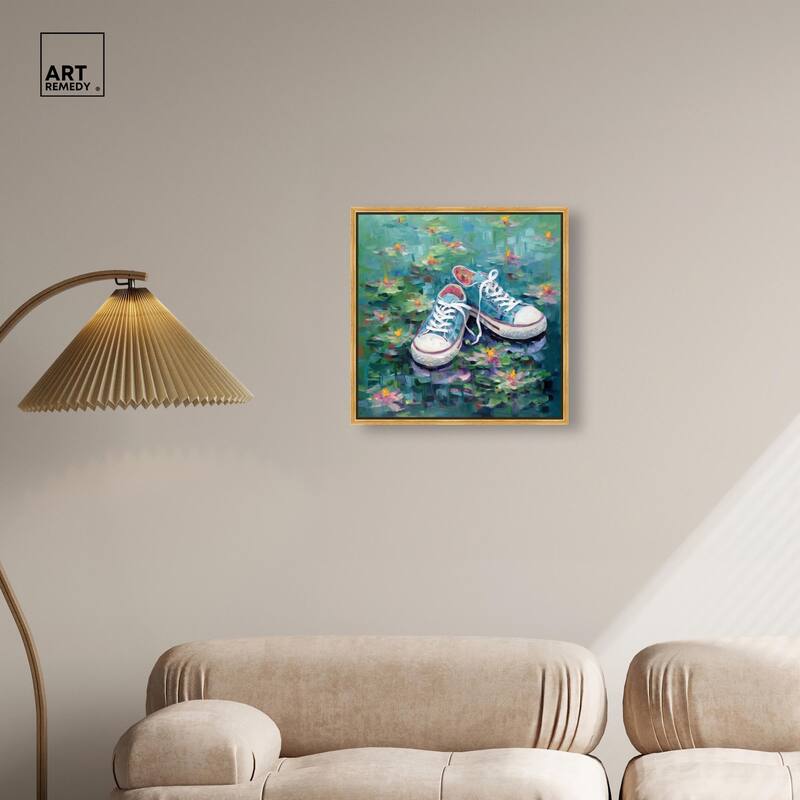 Lily Pad Sneakers II Canvas by Art Remedy