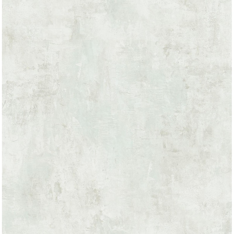 Seabrook Designs Maelle Faux Plaster Unpasted Wallpaper - 20.5 in. W x 33 ft. L - Light Grey