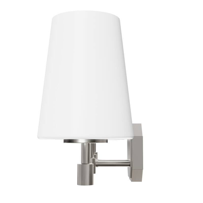 Hunter Nolita Vanity Wall Light - Bathroom - Contemporary, Transitional - White Glass Shades - Damp Rated!
