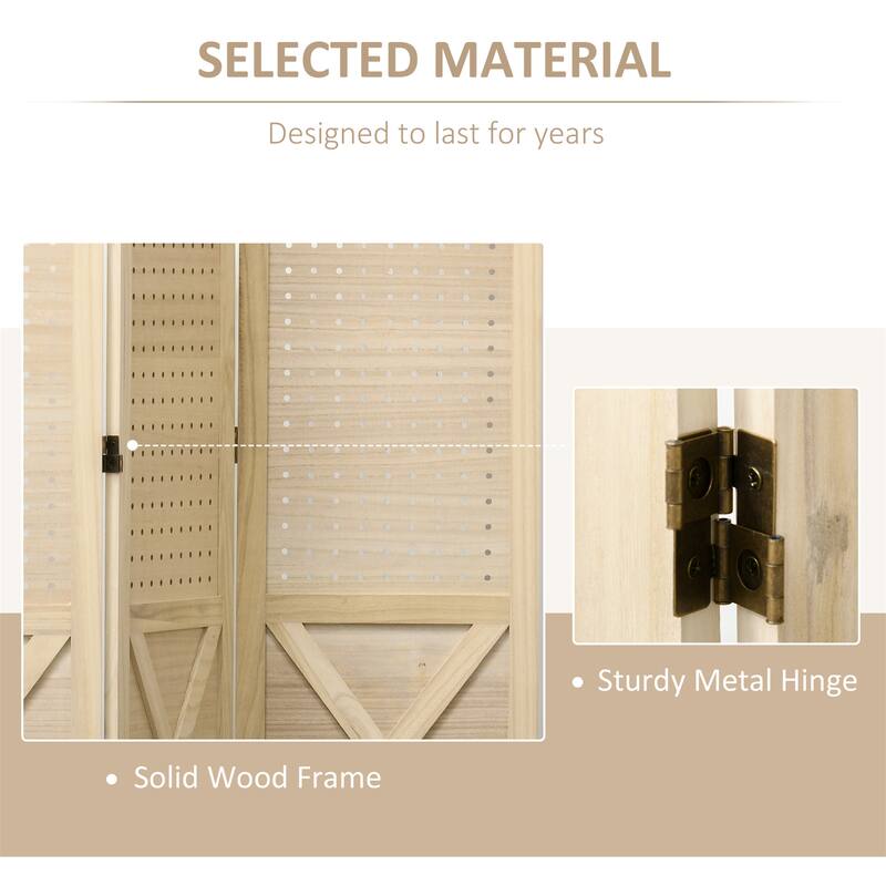 Wood Indoor Portable Folding Privacy Screen