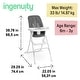 preview thumbnail 6 of 5, Compact Folding High Chair, Food-Grade Safe Plate, Safety Harness, for Ages 6 Months and Up, Unisex - Grey