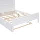 preview thumbnail 11 of 20, Wooden Platform Bedframe w/ Storage Headboard & Twin Size Trundle -Full