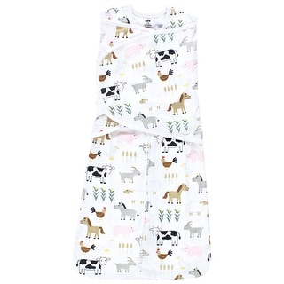 Hudson Baby Convertible Swaddle Sleep Sack, Cute Farm