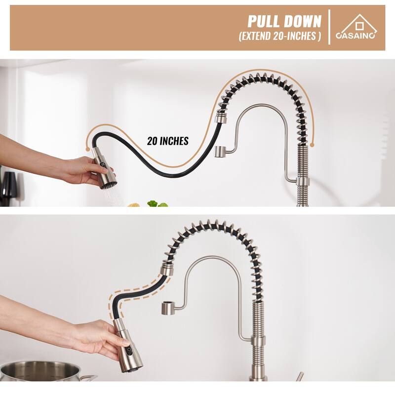 All-in-One Undermount Single Bowl 16 Gauge Nano Brushed Stainless Steel Workstation Kitchen Sink with Accessories and Faucet Set