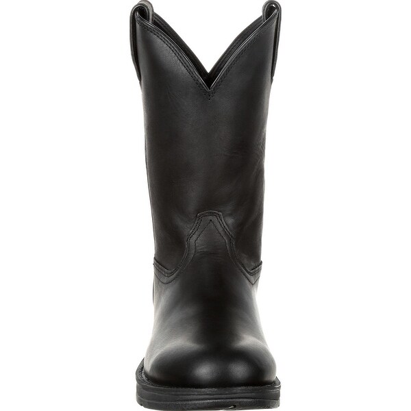 black round toe boots