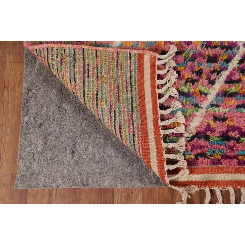 Trellis Plush Moroccan Oriental Area Rug Hand-Knotted Wool Carpet - 6'1" x 9'8"