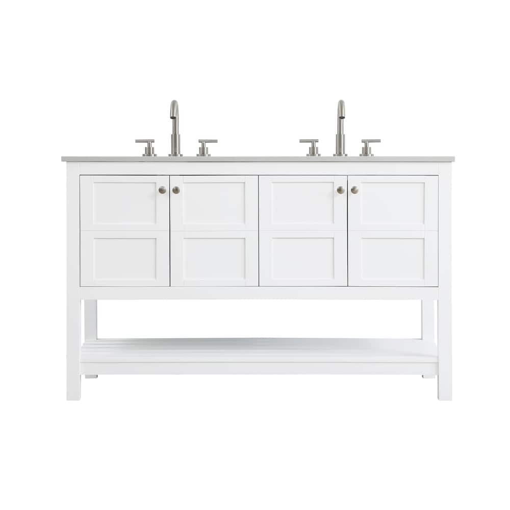 Elegant Lighting VF16454D Theo 54" Free Standing Double Basin Vanity
