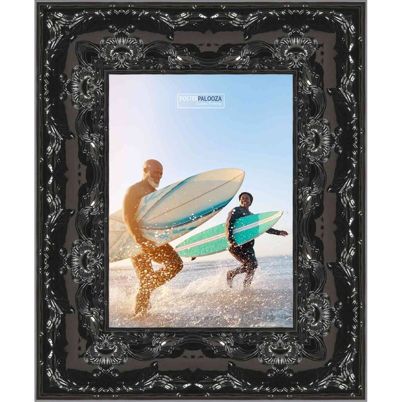 22x28 Traditional Black Complete Wood Picture Frame with UV Acrylic