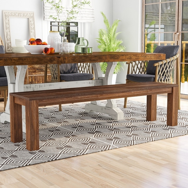 Mango wood dining sales table and bench