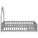 preview thumbnail 26 of 25, Twin Size House-Shaped Headboard Floor Bed with Fence and Small Door