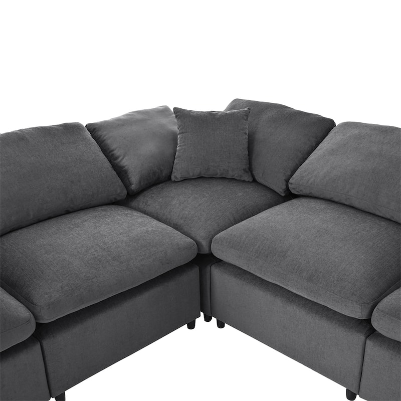 Oversized Modular Sectional Sofa w/Ottoman L Shaped Corner Sectional