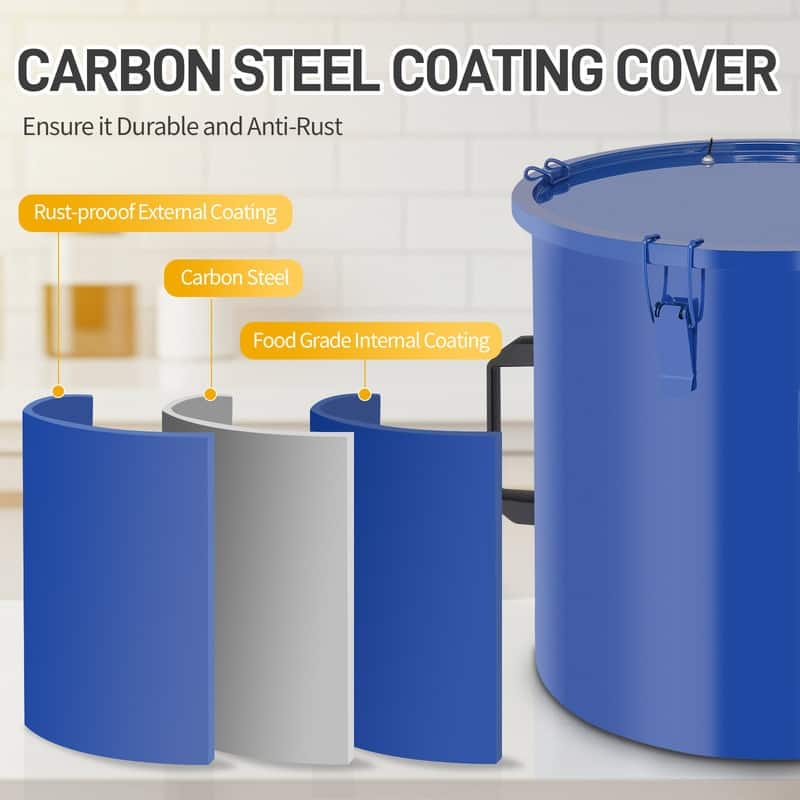 8 Gallon Fryer Oil Disposal Carbon Steel Fryer Grease Bucket