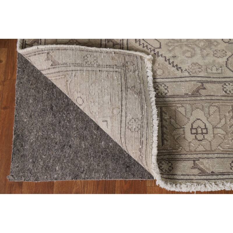 Distressed Tabriz Persian Vintage Area Rug Hand-Knotted Wool Carpet - 6'7"x 9'5"