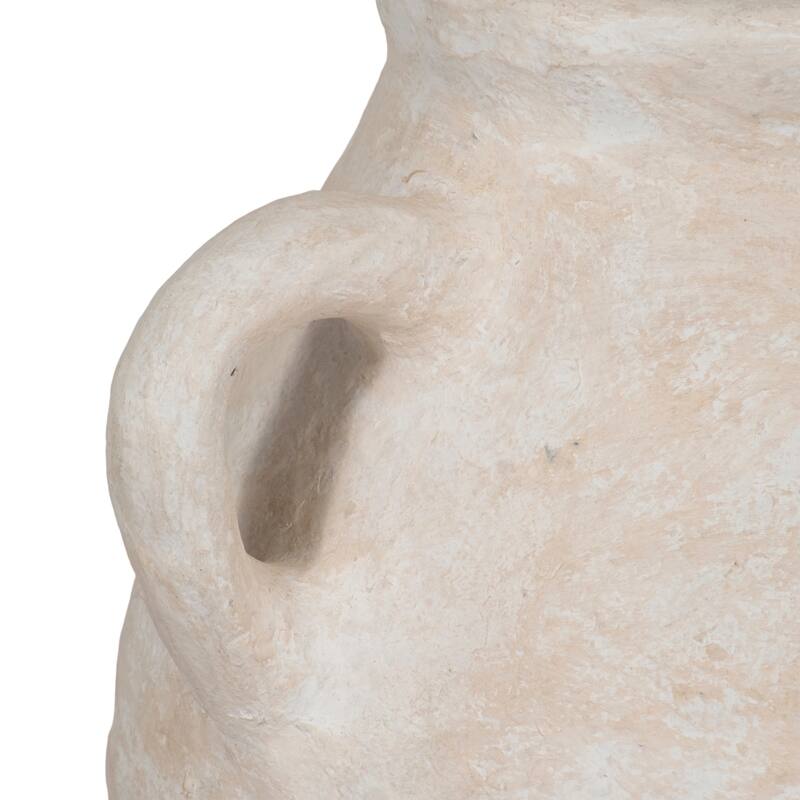 Pottery Paper Mache Vase Casual Mixed Material Handcrafted