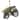 4" Green Tractor with Tree Glass Christmas Ornament
