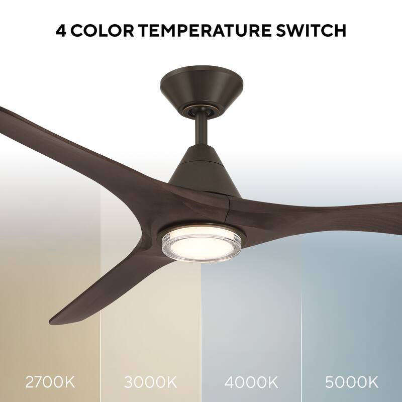 Carve Indoor or Outdoor 3-Blade 60in Smart Ceiling Fan