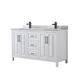 Option White / White Carrara Marble Top / Matte Black