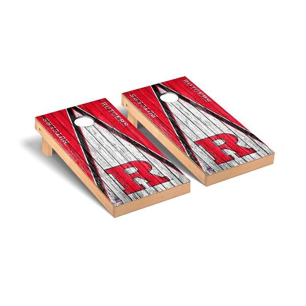 slide 2 of 5, Rutgers Scarlet Knights 2x4 Pro Cornhole Boards - V2 Include Carrying Case