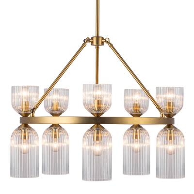Alora Lighting CH442626 Nelly 10 Light 26" Wide Chandelier with Ribbed