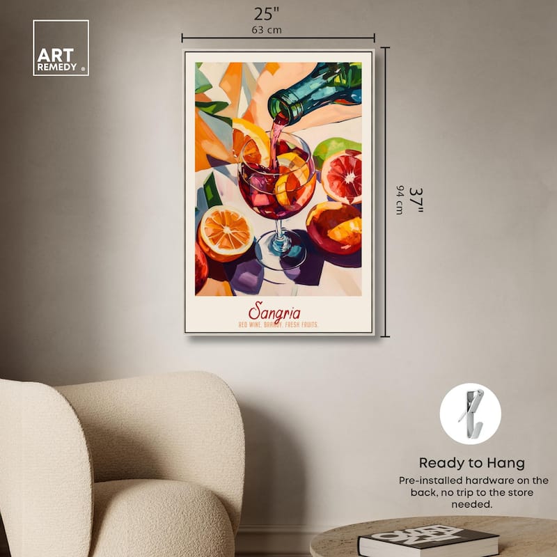 Sangria Recipe Poster Canvas by Art Remedy