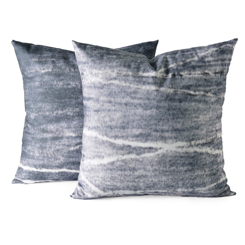 Exclusive Fabrics Printed Cotton Throw Pillow Covers 18 X 18 - Textured Decorative Pillow Covers (Set of 2)