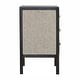 preview thumbnail 8 of 7, Artisan Furniture Solid Wood, Faux Leather Nightstand