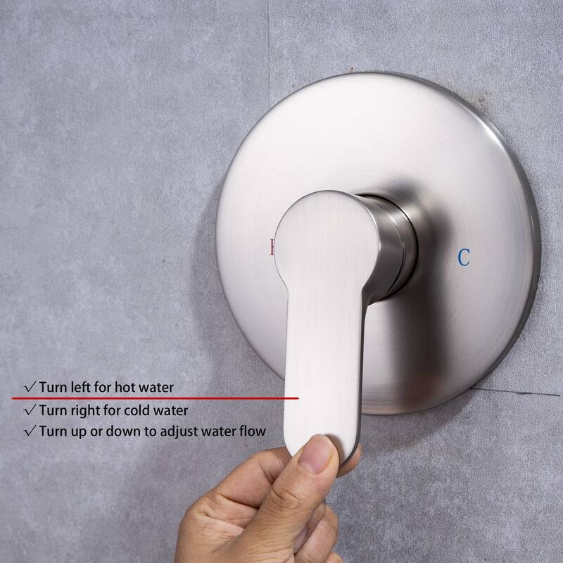 CLihome 1-Spray Patterns 10 in. Wall Mount Shower Faucet