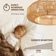 preview thumbnail 15 of 17, Boho Smart Gold Rattan Caged Drum Flush Mount Ceiling Fan