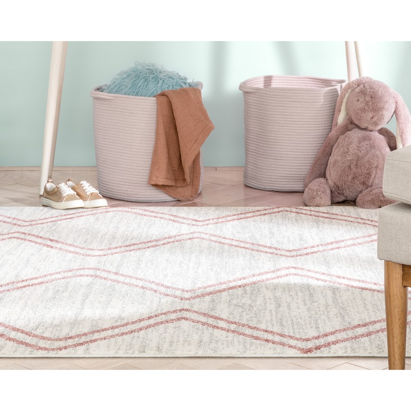 Well Woven Kennedy Reeve Modern Chevron Pattern Area Rug