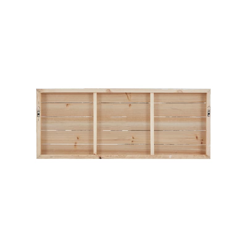 Madison Park Perched Birds Hand Painted Wood Plank Panel Wall Decor - White/Grey