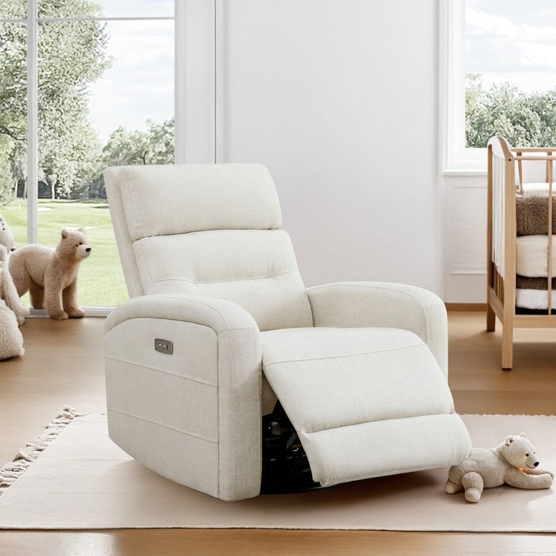 Spruce & Spring Cheryl Power Glider Swivel Rocker Recliner Chair Nursery Recliner