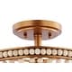 preview thumbnail 29 of 31, Georgian Wood Beaded/Metal LED Flush Mount, by JONATHAN Y